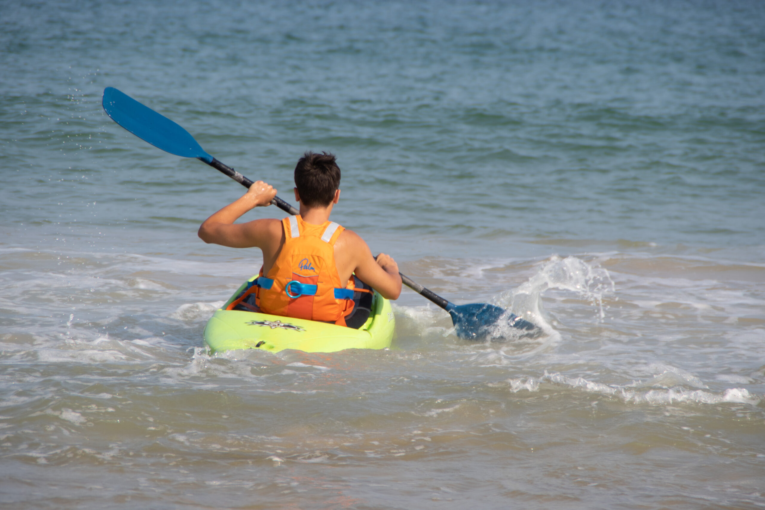 Canoeing in La Concha bay