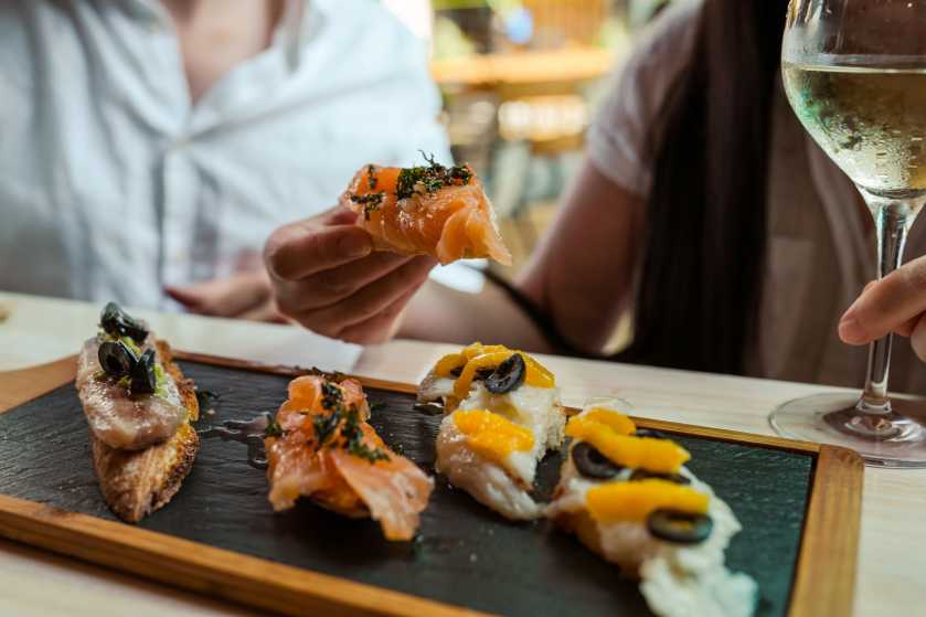 Basque food, pintxos & wine