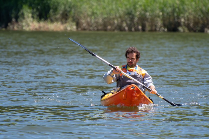 Descent of the Oria river by kayak