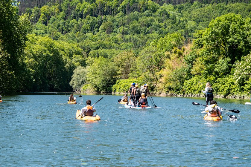 Descent of the Oria river by kayak